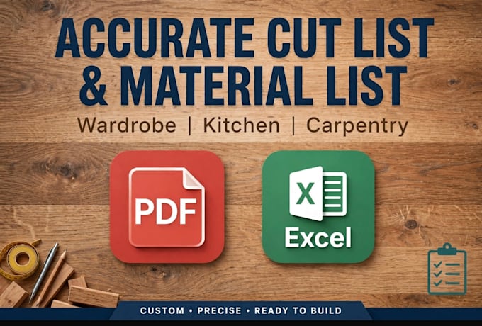 create an accurate cut list and materials