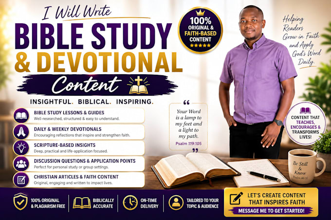 write bible study and devotional content