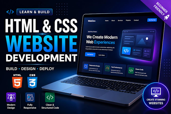 create a responsive HTML CSS website for your business