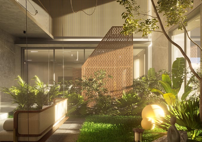 do realistic 3d architectural rendering, image visualization