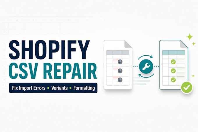 fix or convert your product file to a shopify ready CSV