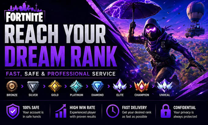 help you reach your desired fortnite rank fast