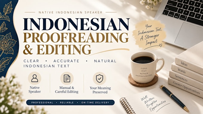 proofread and edit your indonesian text manually