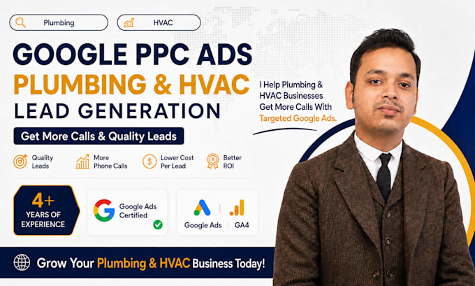 set up google PPC ads for plumbing and hvac lead generation
