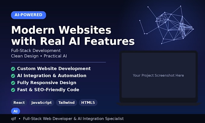 build a modern responsive website with ai features