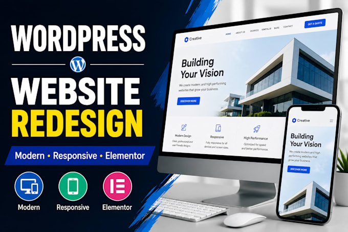 redesign and modernize your wordpress website with elementor