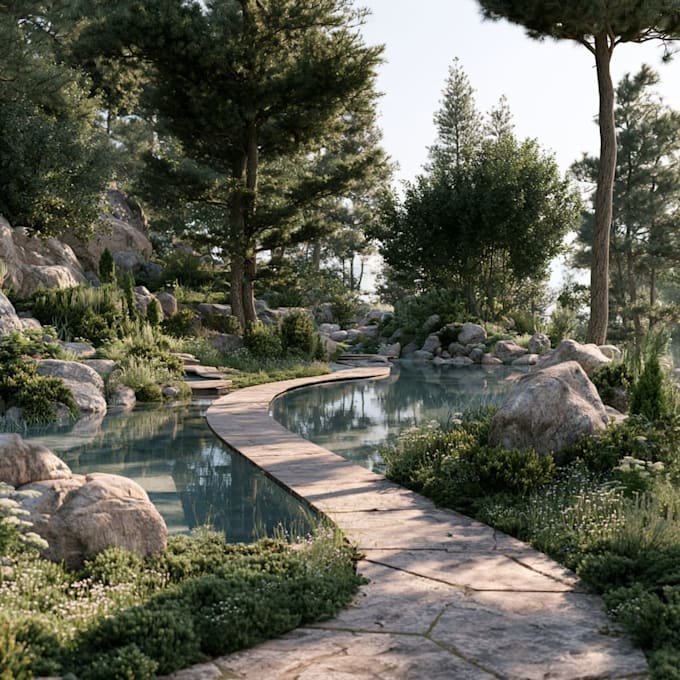 design detailed cityscape and landscape environment art