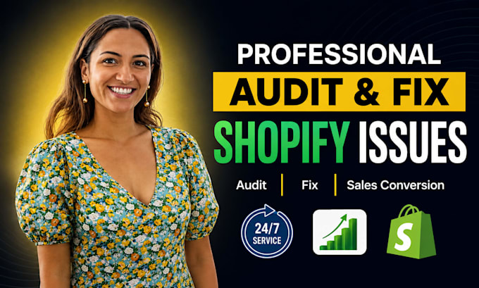 audit and fix shopify collection, checkout cart issues to increase conversion