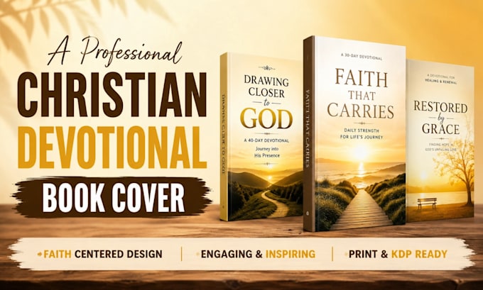 design a professional christian devotional book cover