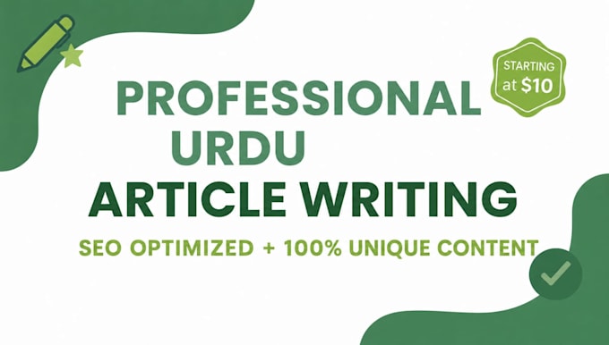 write professional urdu articles and blog posts