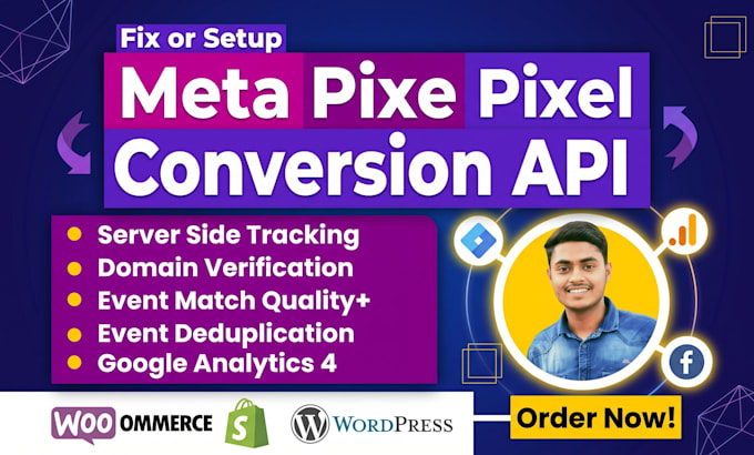 setup meta pixel, capi, server side tracking and ga4