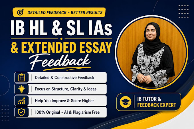 professionally do ib extended essay and both hl and sl ias