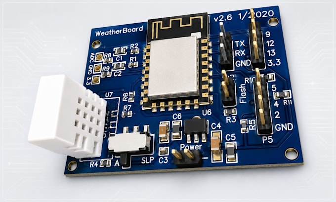 design iot pcb esp32 stm32 wireless embedded system usb c wifi bluetooth sensor