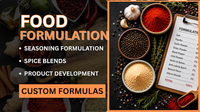 create custom seasoning blends, spice recipes and food formulation