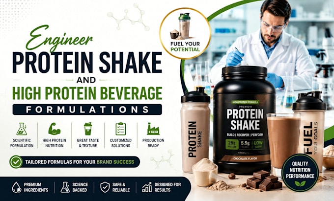 engineer protein shake and high protein beverage formulations