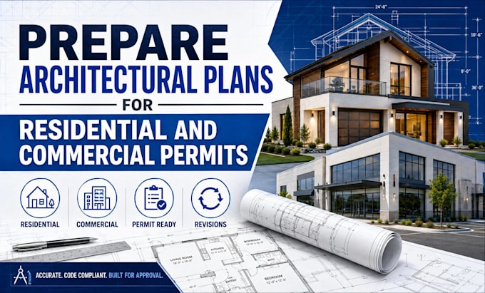 prepare architectural plans for residential and commercial permits