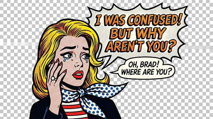 draw a retro pop art roy lichtenstein style