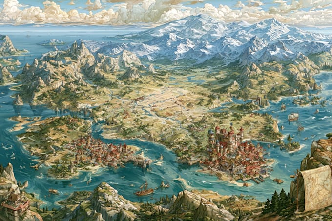wonderful custom fantasy map