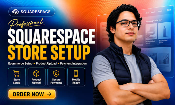 setup squarespace ecommerce online store and products