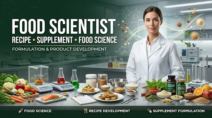 do food science, recipe development, supplement formulation
