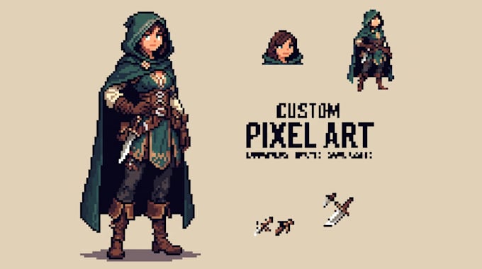 create pixel art character design animation spritesheet pixel video game art