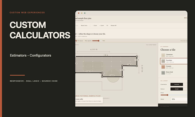 build a custom web calculator, estimator or configurator
