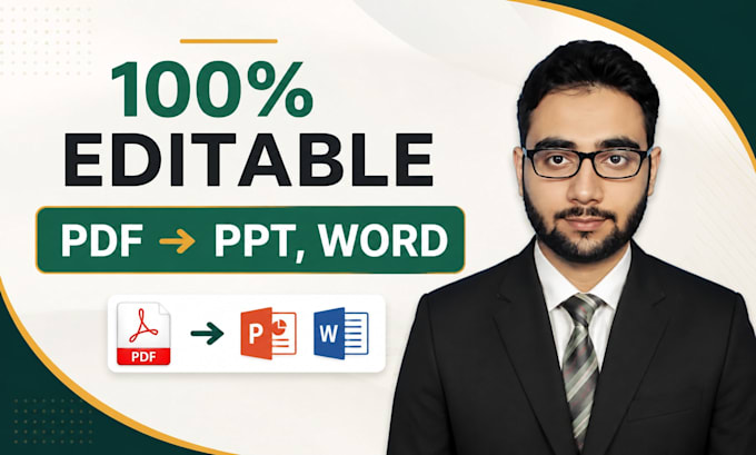 convert pdf to powerpoint, pdf to ppt or ms word editable format