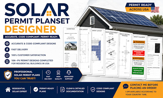 design solar pv permit plans on autocad