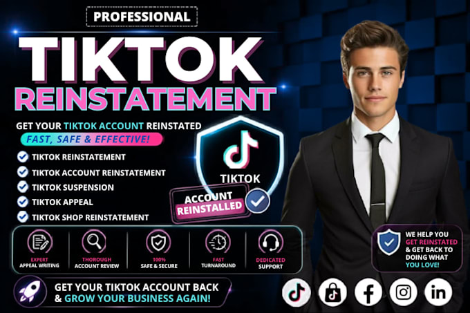 write a professional tiktok account reinstatement appeal