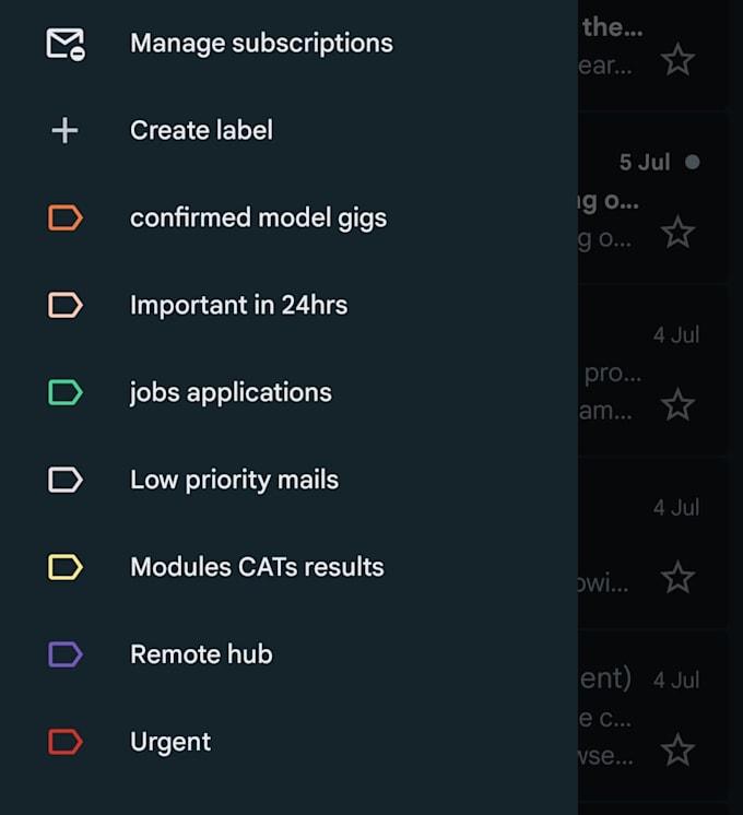 sort, organize and manage your email inbox