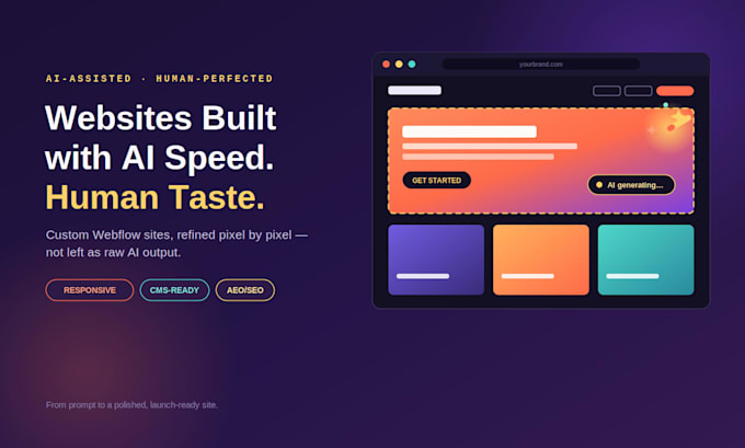 do animated webflow website using ai assisted workflow as a webflow expert
