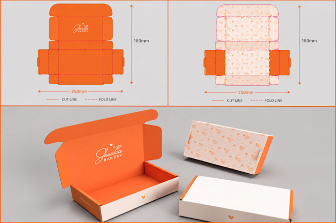 design product packaging, box design packaging design and 3d mockup