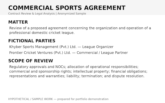 review and analyze your commercial contract