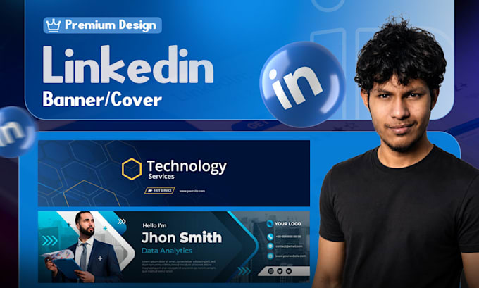 design a professional linkedin cover banner