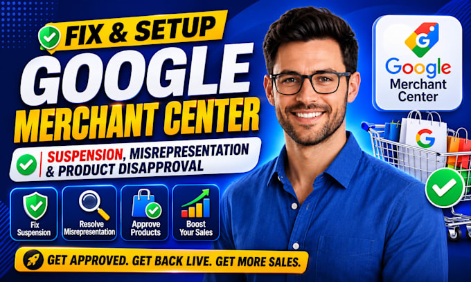 fix google merchant center suspension, misrepresentation and product disapproval