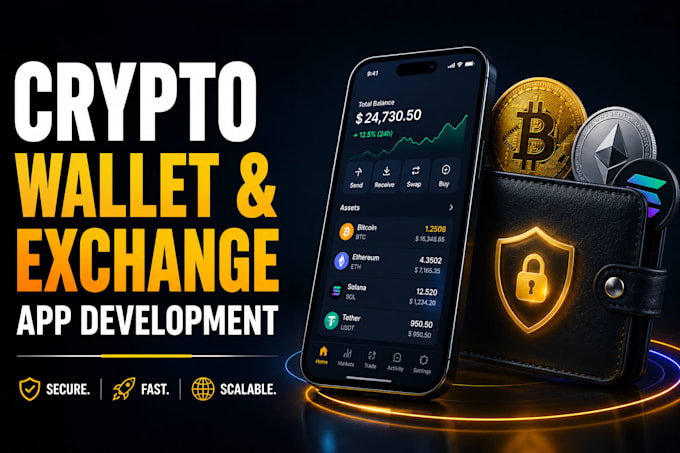 develop crypto wallet app blockchain app fintech app crypto exchange