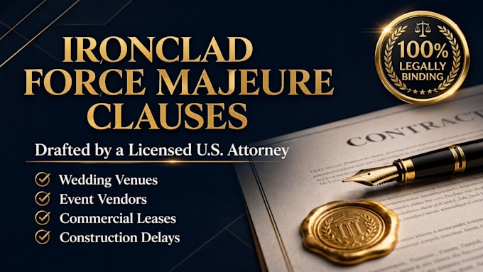 draft a commercial lease force majeure clause for rent relief