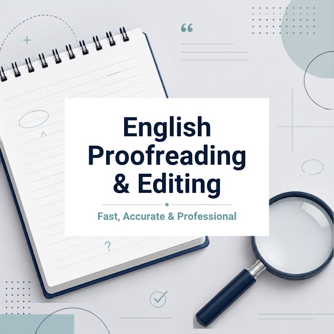 proofread and edit your english documents and writing