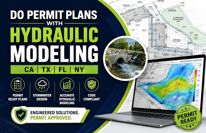 do permit plans with hydraulic modeling ca tx fl ny