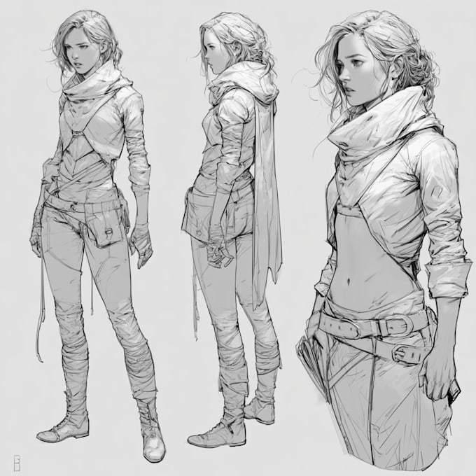 create black and white sketch