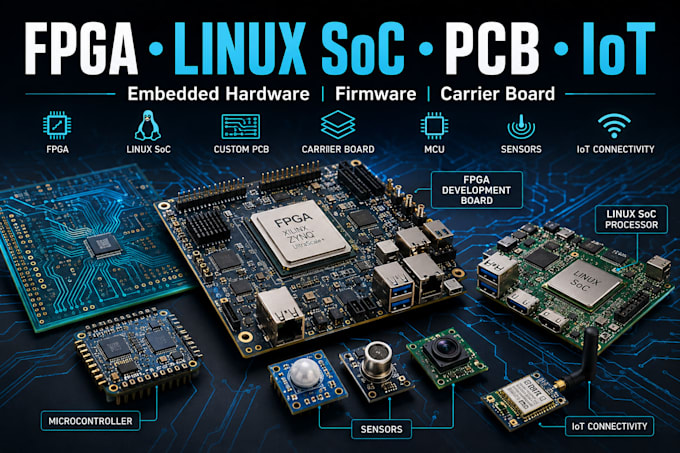 design fpga linux soc pcb carrier board embedded hardware firmware and iot