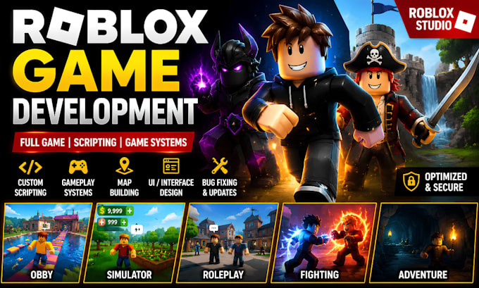 make full roblox game roblox game development roblox developer scripter roblox