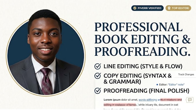 provide professional book editing, copy editing and proofreading