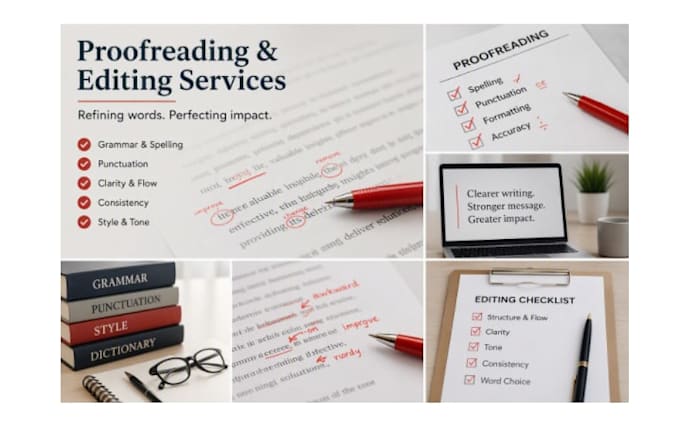 proofread articles, emails and short essays