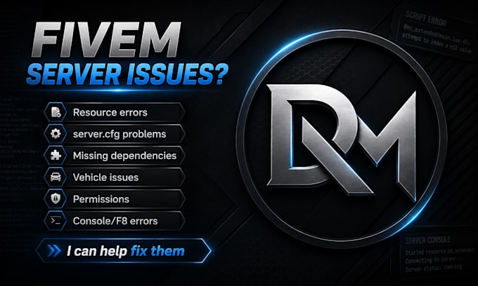 setup, configure, fix, or customize your fivem server