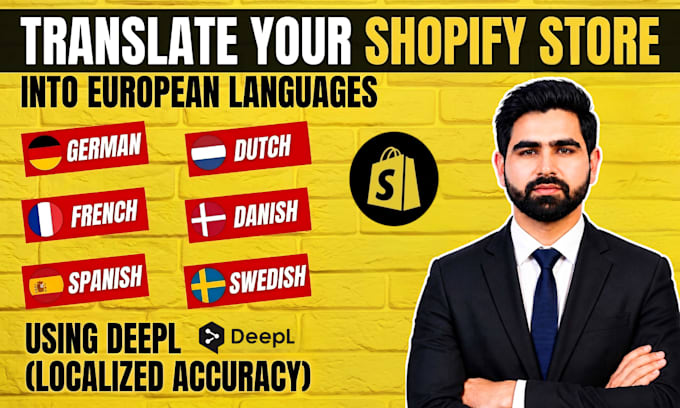 translate shopify store into european languages using deepl
