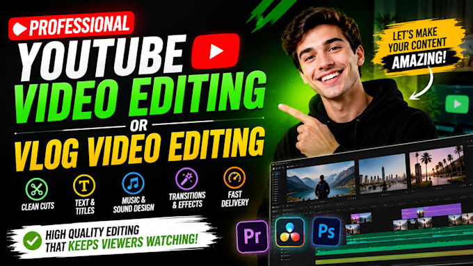 do professional youtube video editing or vlog video editing