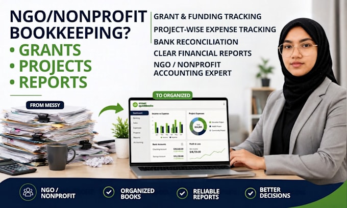 provide ngo bookkeeping services in quickbooks