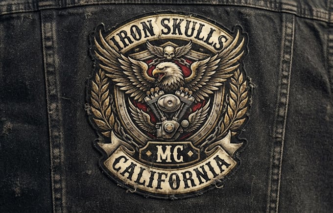 create a motorcycle mc biker logo design