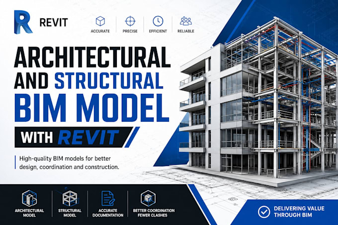 do your architectural and structural bim model with revit
